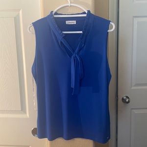 Calvin Klein Sleeveless Blue Top | Size Medium